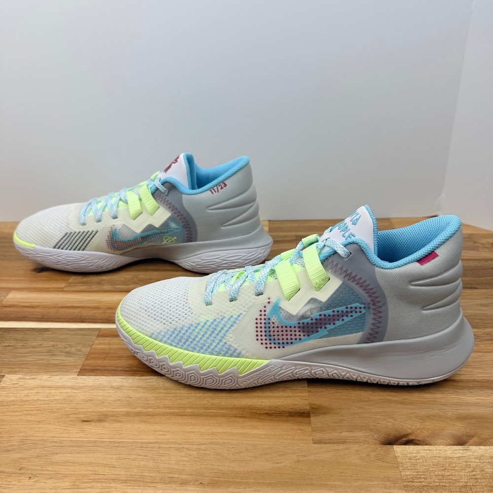 Nike Kyrie Irving Flytrap 5 Basketball Shoes Sneakers White Blue Size Mens 8.5 - Picture 7 of 12